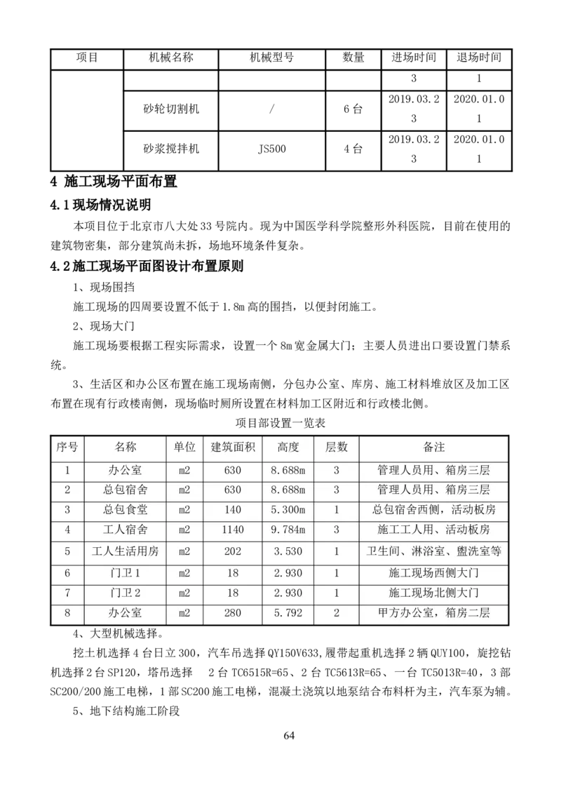 整形一期施工组织设计-报局优秀施组方案_2021-2023年优秀施组方案_施工组织设计_整形医院项目施工组织设计_001施工组织设计