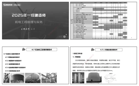 视频59&mdash;61集4.7石油化工设备安装技术（可打印版）_2026年一级建造师_2026年一建机电_2025年一建机电SVIP_02-基础精讲✿高端面授✿深度强化_讲义