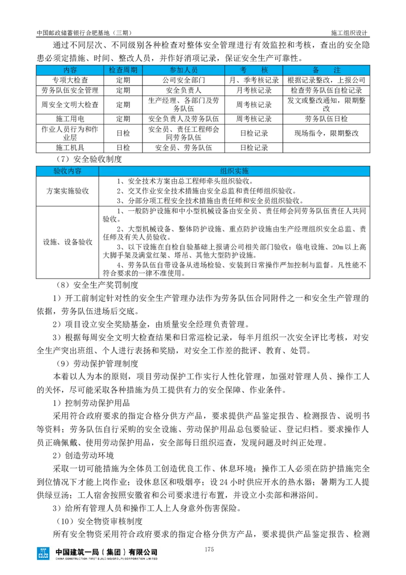 邮储三期施工组织设计（修改后）0620_2021-2023年优秀施组方案_施工组织设计_施组18-中国邮政储蓄银行合肥基地（三期）施工组织设计_1-施工组织设计