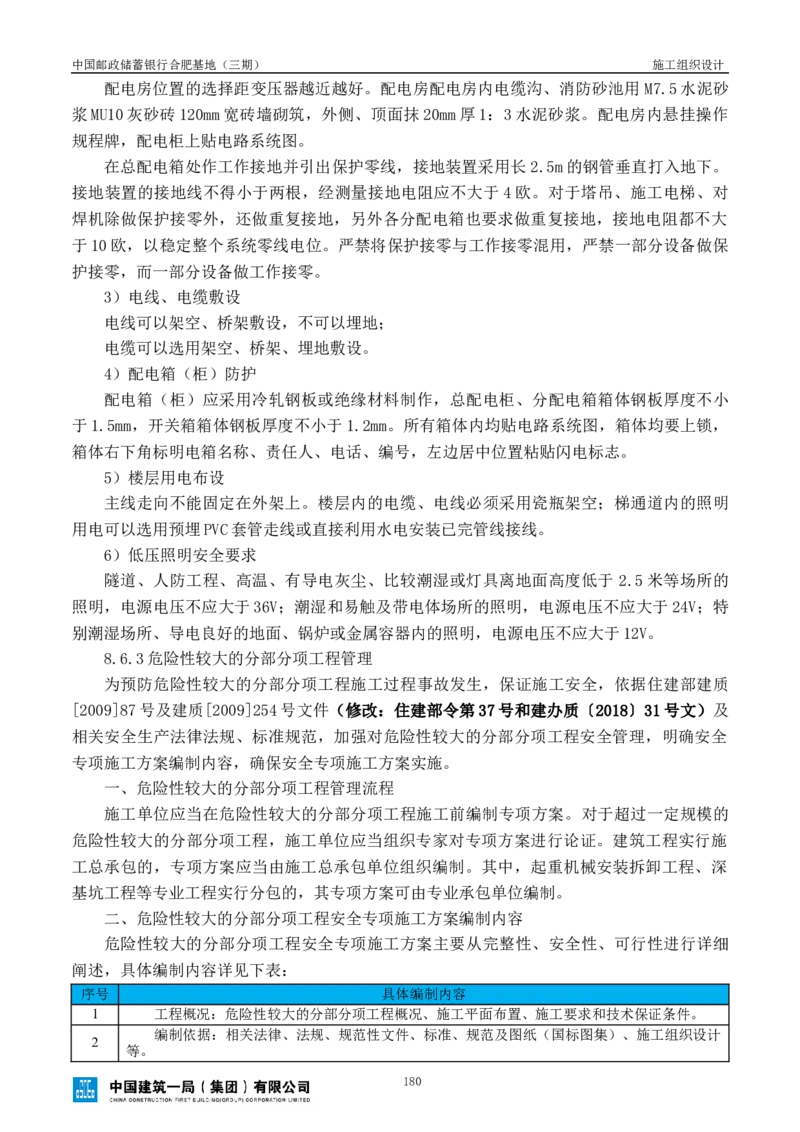 邮储三期施工组织设计（修改后）0620_2021-2023年优秀施组方案_施工组织设计_施组18-中国邮政储蓄银行合肥基地（三期）施工组织设计_1-施工组织设计