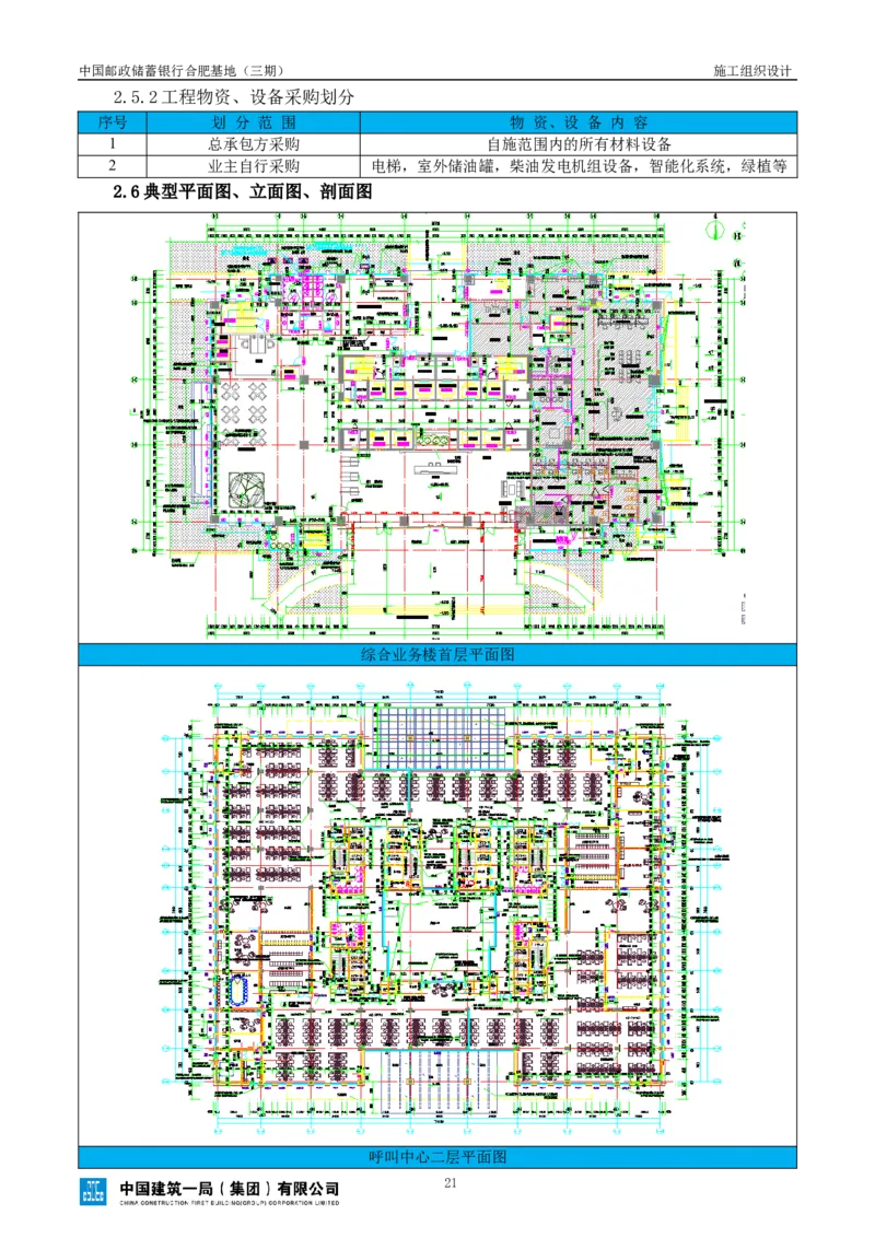 邮储三期施工组织设计（修改后）0620_2021-2023年优秀施组方案_施工组织设计_施组18-中国邮政储蓄银行合肥基地（三期）施工组织设计_1-施工组织设计