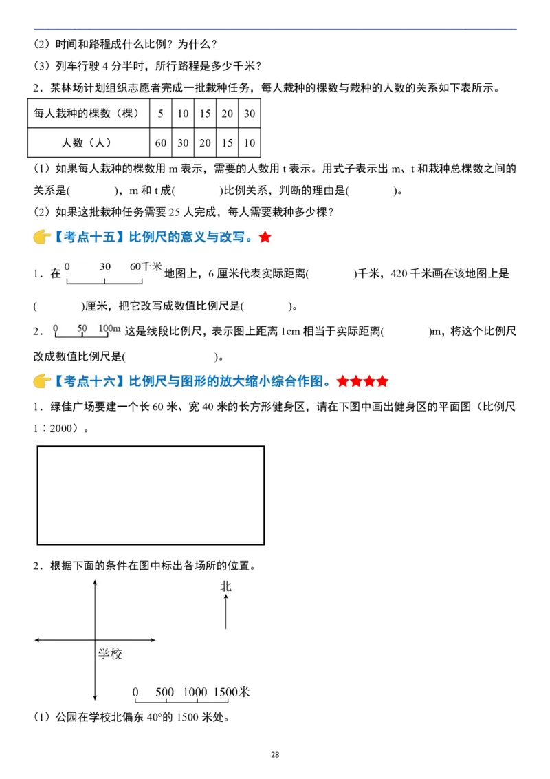 小升初数学模块综合复习259个考点（练习版）_7-2026小升初数学复习资料