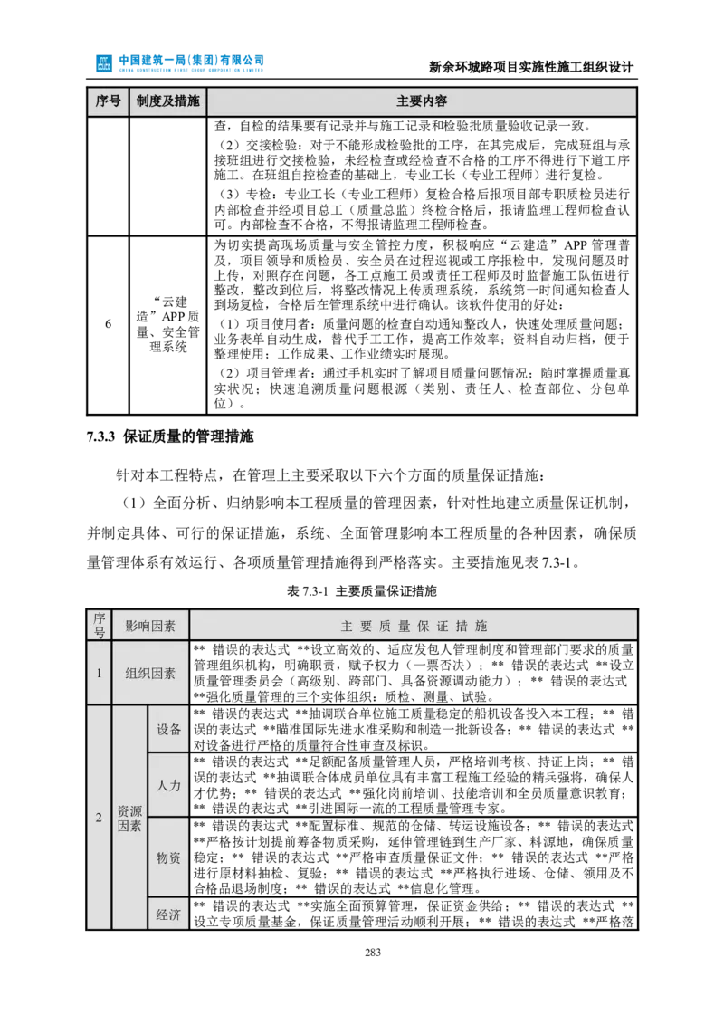 新余环城路项目施工组织设计_2021-2023年优秀施组方案_施工组织设计_施组11-新余环城路项目施工组织设计