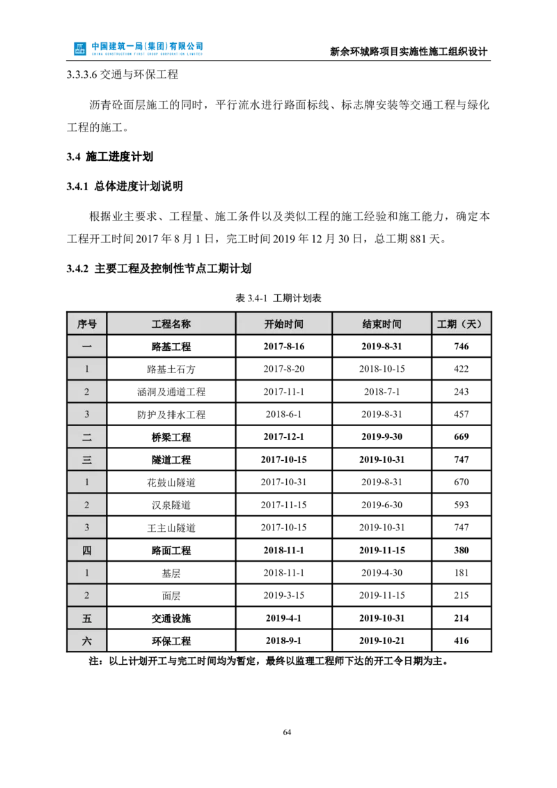 新余环城路项目施工组织设计_2021-2023年优秀施组方案_施工组织设计_施组11-新余环城路项目施工组织设计