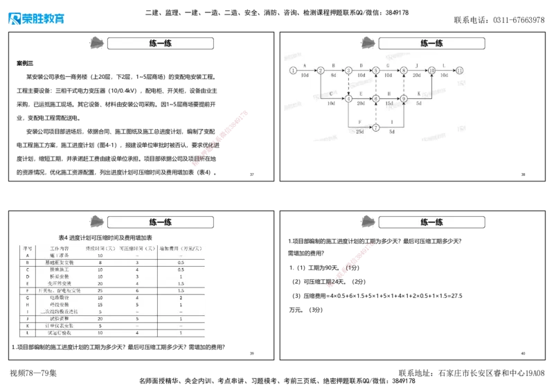 视频78&mdash;79集第9章施工进度管理（可打印版）_2026年一级建造师_2026年一建机电_2025年一建机电SVIP_02-基础精讲✿高端面授✿深度强化_12-机电《教材精讲班》王峰RS推荐_讲义