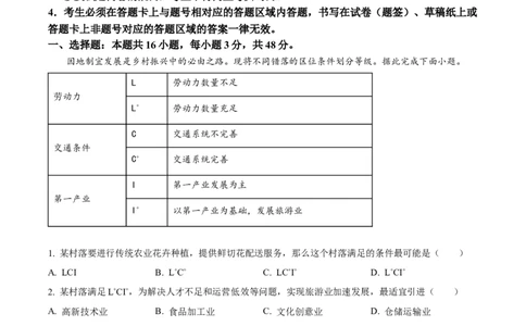 2024年高考地理试卷（福建）（解析卷）_地理历年高考真题_新&middot;Word版2008-2025&middot;高考地理真题_地理（按年份分类）2008-2025_2024&middot;地理高考真题