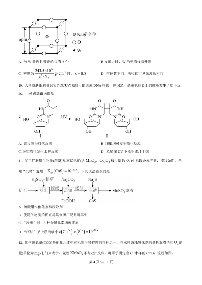 2025年高考化学试卷（黑吉辽蒙卷）（空白卷）_历年高考真题合集_化学历年高考真题_新&middot;PDF版2008-2025&middot;高考化学真题_化学（按年份分类）2008-2025_2025&middot;高考化学真题