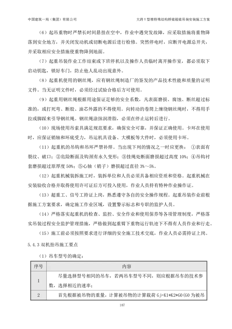 大跨V型墩特殊结构桥梁箱梁吊装安装施工方案_2021-2023年优秀施组方案_施工方案_绛溪四线项目大跨V型墩特殊结构桥梁箱梁吊装安装施工方案_01施工方案