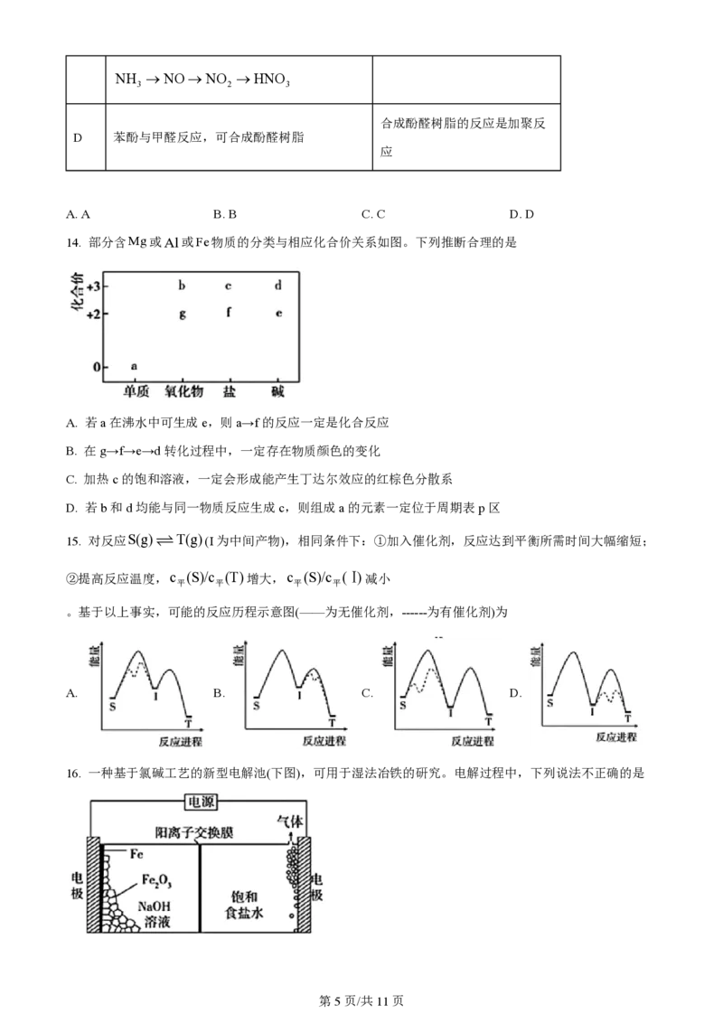 2024年高考化学试卷（广东）（空白卷）_历年高考真题合集_化学历年高考真题_新&middot;PDF版2008-2025&middot;高考化学真题_化学（按年份分类）2008-2025_2024&middot;高考化学真题