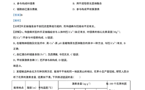 2025年高考生物试卷（陕晋青宁卷）（解析卷）_生物历年高考真题_新&middot;Word版2008-2025&middot;高考生物真题_生物（按年份分类）2008-2025_2025&middot;高考生物真题