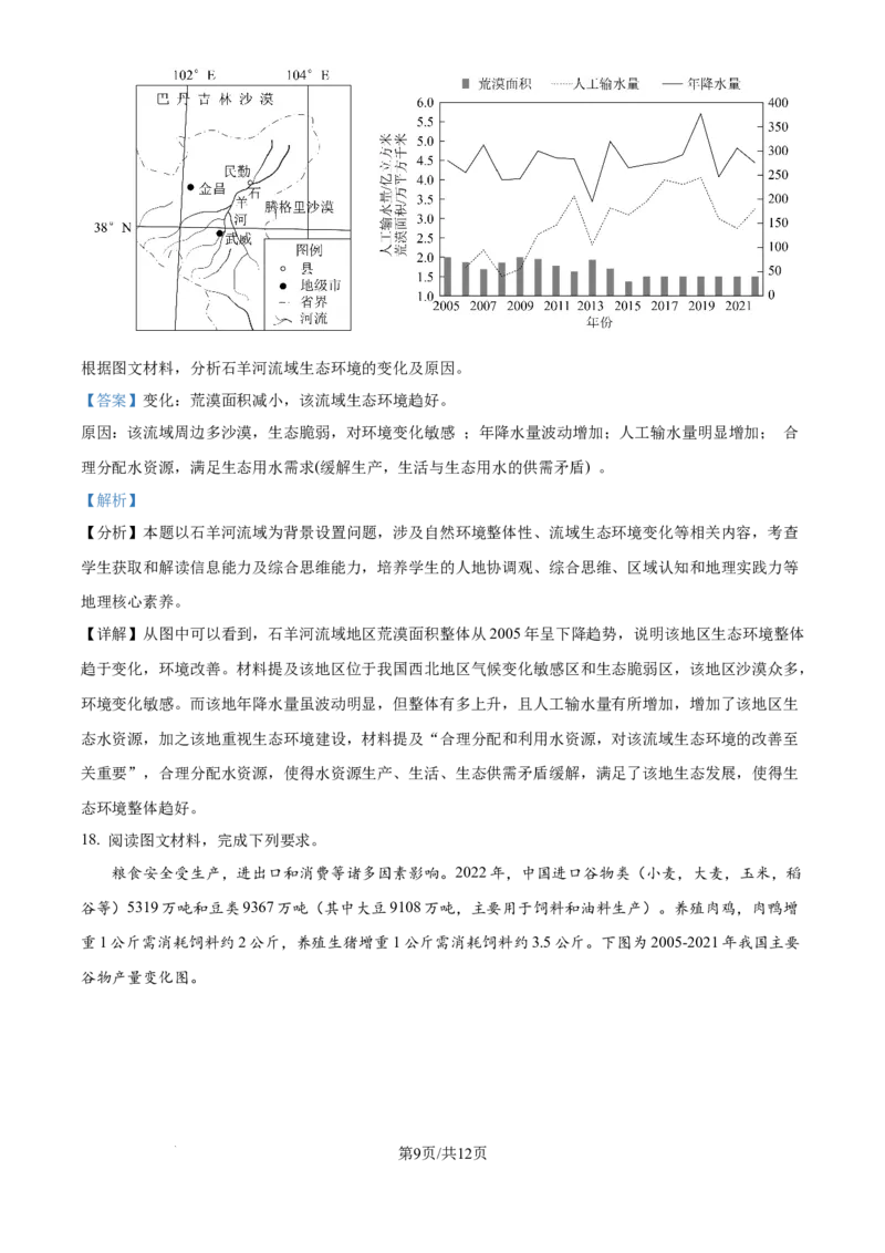 2024年高考地理试卷（海南）（解析卷）_地理历年高考真题_新&middot;Word版2008-2025&middot;高考地理真题_地理（按年份分类）2008-2025_2024&middot;地理高考真题