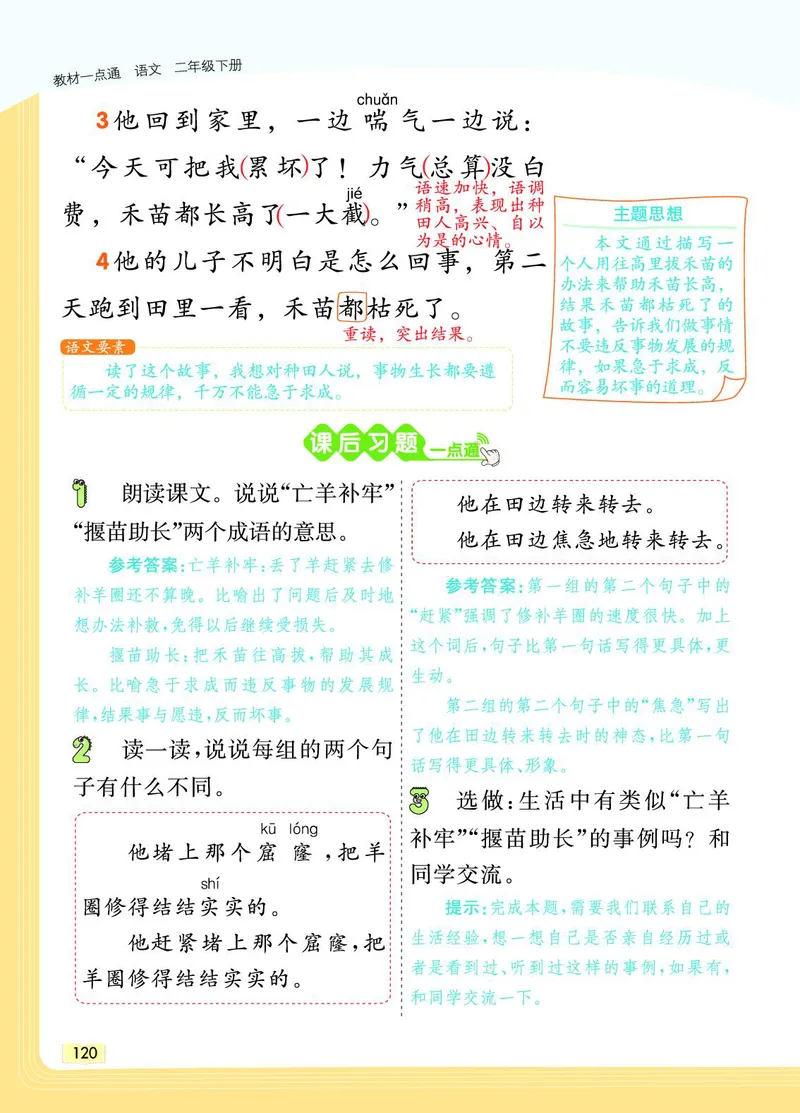 《教材一点通》语文2年级下册（RJ）_二年级上下册资料_小学二年级学习资料-25年更新版_2-02、小学二年级语文下册_2-2-2、练习题、作业、试题、试卷_电子册类_教材解读