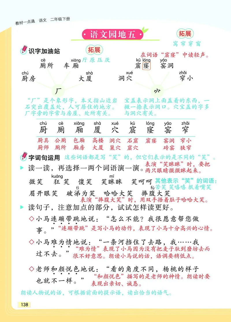 《教材一点通》语文2年级下册（RJ）_二年级上下册资料_小学二年级学习资料-25年更新版_2-02、小学二年级语文下册_2-2-2、练习题、作业、试题、试卷_电子册类_教材解读