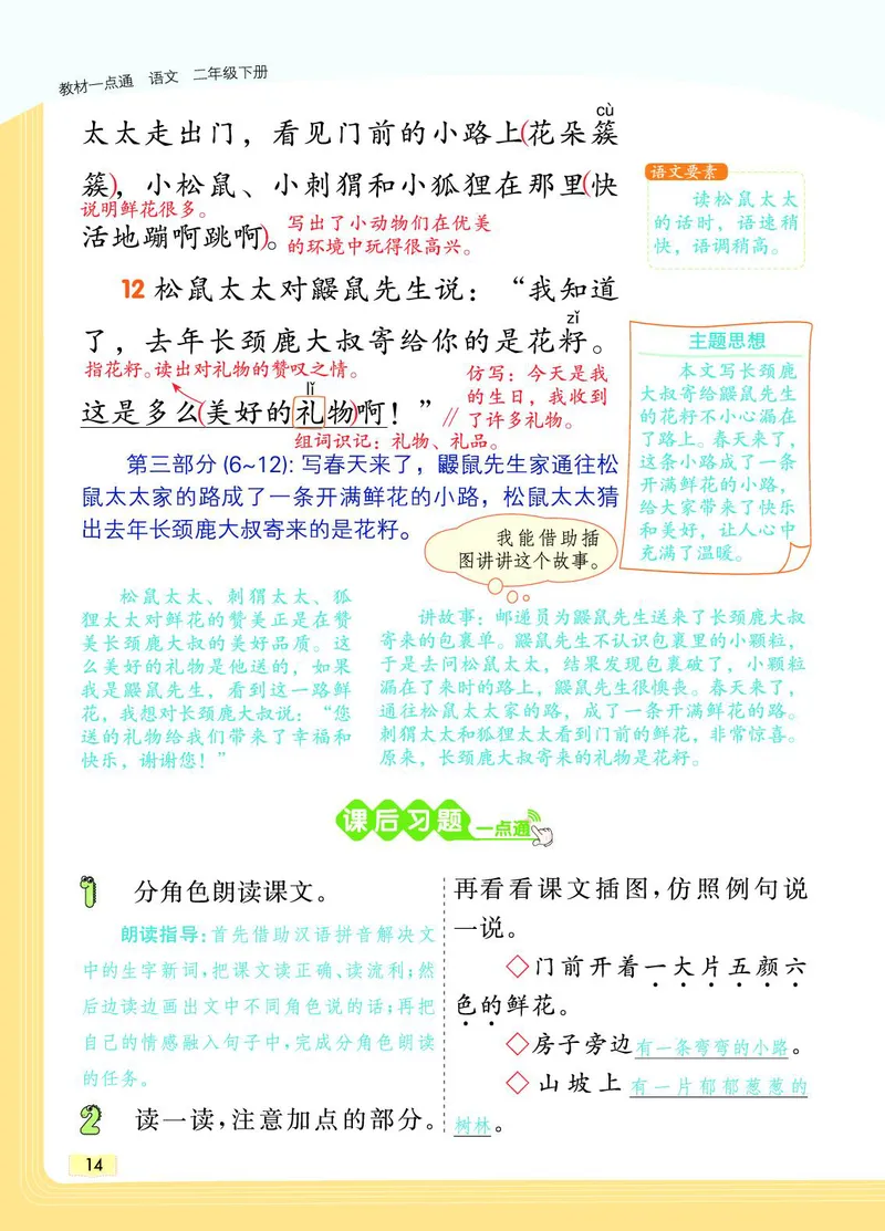 《教材一点通》语文2年级下册（RJ）_二年级上下册资料_小学二年级学习资料-25年更新版_2-02、小学二年级语文下册_2-2-2、练习题、作业、试题、试卷_电子册类_教材解读