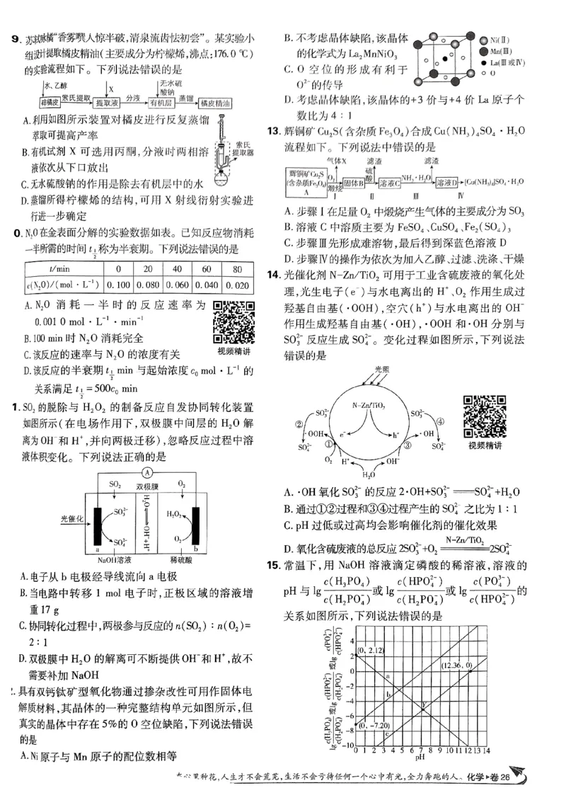 2025版高考必刷卷化学新高考版_2025高中教辅（后续还会更新新习题试卷）_《2025高考必刷卷》_化学