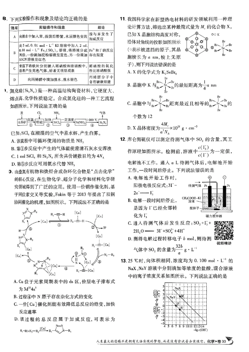 2025版高考必刷卷化学新高考版_2025高中教辅（后续还会更新新习题试卷）_《2025高考必刷卷》_化学