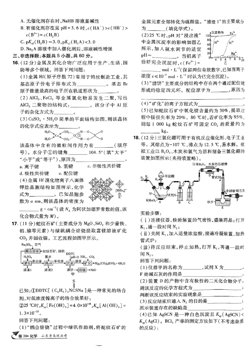 2025版高考必刷卷化学新高考版_2025高中教辅（后续还会更新新习题试卷）_《2025高考必刷卷》_化学