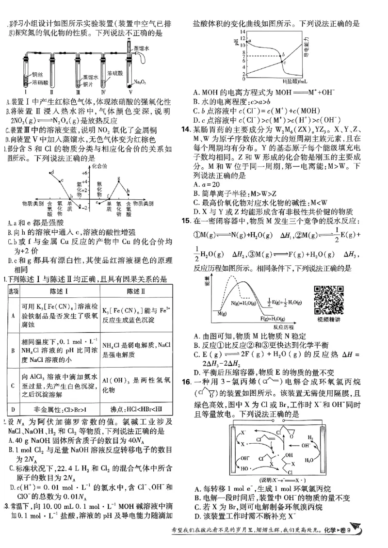 2025版高考必刷卷化学新高考版_2025高中教辅（后续还会更新新习题试卷）_《2025高考必刷卷》_化学