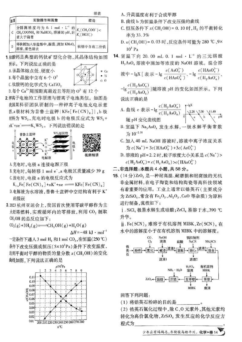 2025版高考必刷卷化学新高考版_2025高中教辅（后续还会更新新习题试卷）_《2025高考必刷卷》_化学