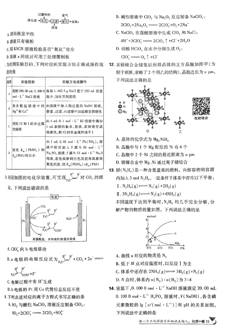 2025版高考必刷卷化学新高考版_2025高中教辅（后续还会更新新习题试卷）_《2025高考必刷卷》_化学