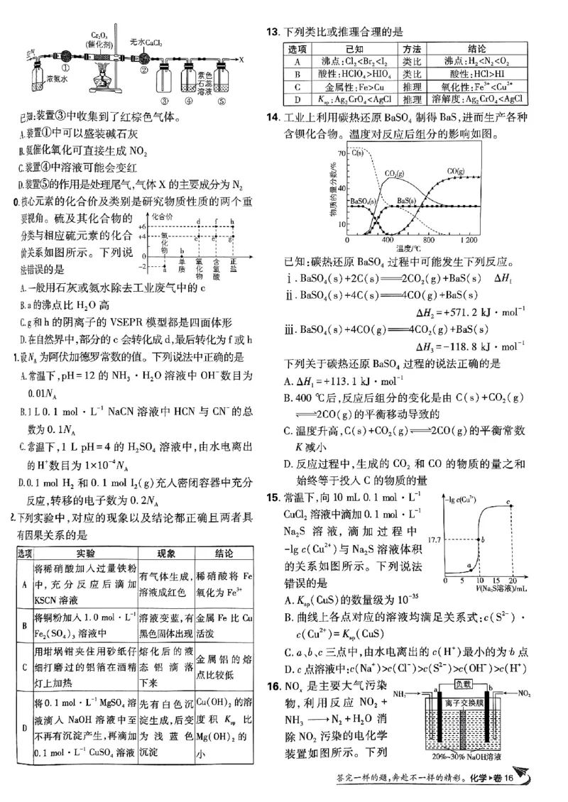 2025版高考必刷卷化学新高考版_2025高中教辅（后续还会更新新习题试卷）_《2025高考必刷卷》_化学
