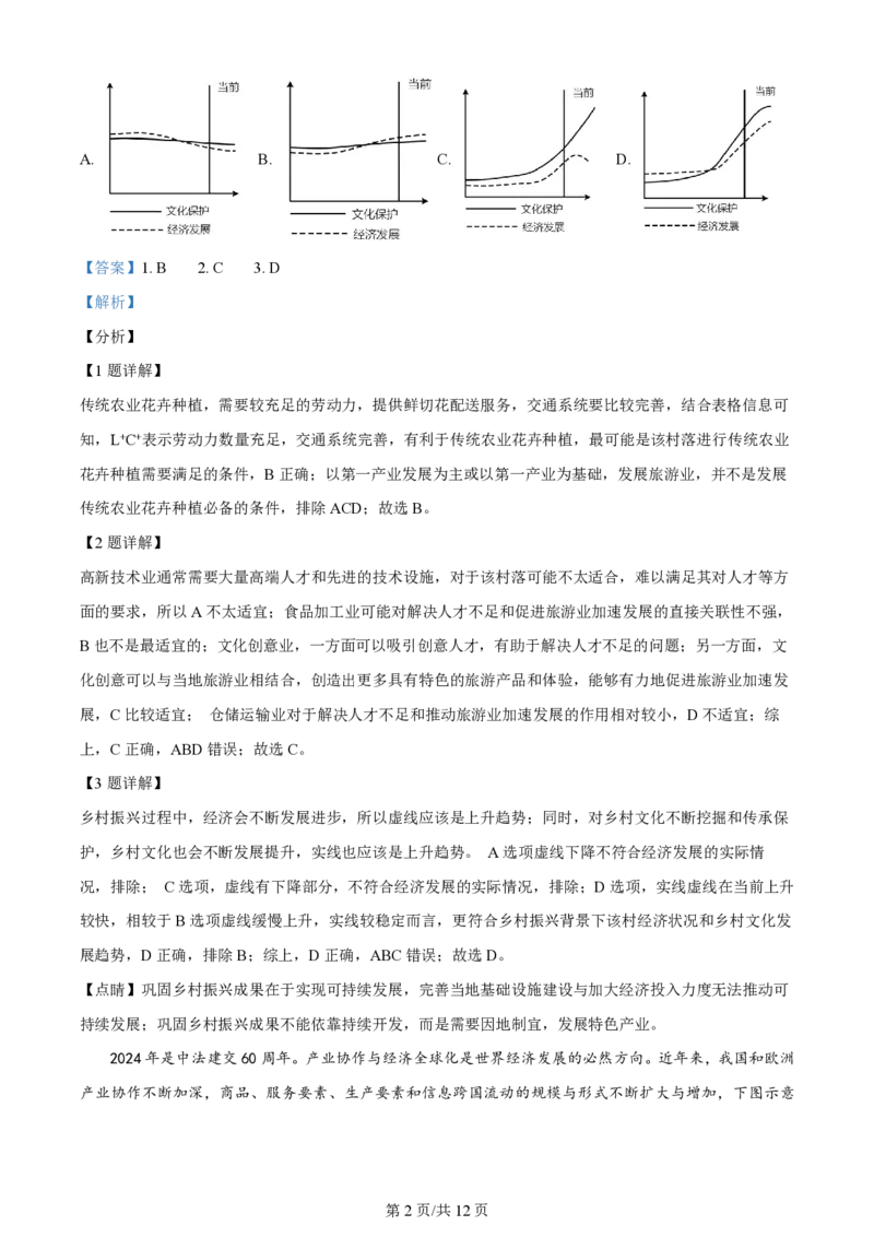 2024年高考地理试卷（福建）（解析卷）_地理历年高考真题_新&middot;PDF版2008-2025&middot;高考地理真题_地理（按年份分类）2008-2025_2024&middot;地理高考真题