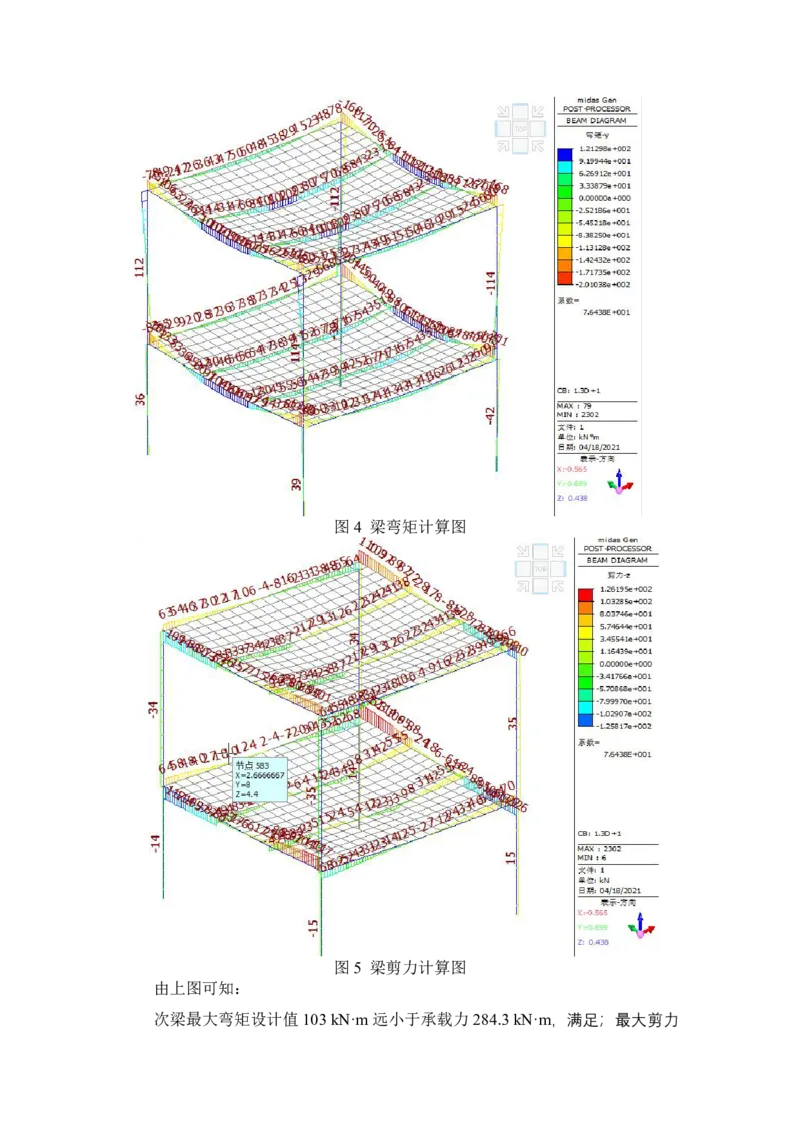 附件8楼板与支撑体系协同受力计算书（-1F层）_2021-2023年优秀施组方案_施工方案_方案28-昆明交通枢纽内支撑拆除方案_1-内支撑拆除施工方案_附件