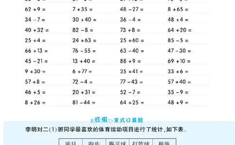 《数学星级口算》数学2年级下册（RJ）_二年级上下册资料_小学二年级学习资料-25年更新版_2-04、小学二年级数学下册_2-4-2、练习题、作业、试题、试卷_人教版_电子册类