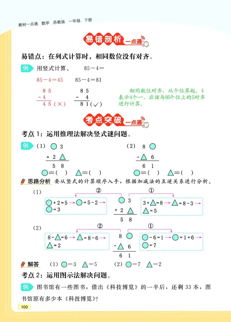 《教材一点通》数学1年级下册（SJ）_一年级上下册资料_小学一年级学习资料-25年更新版_1-04、小学一年级数学下册_1-4-2、练习题、作业、试题、试卷_苏教版_电子册类