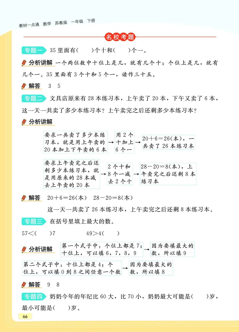 《教材一点通》数学1年级下册（SJ）_一年级上下册资料_小学一年级学习资料-25年更新版_1-04、小学一年级数学下册_1-4-2、练习题、作业、试题、试卷_苏教版_电子册类