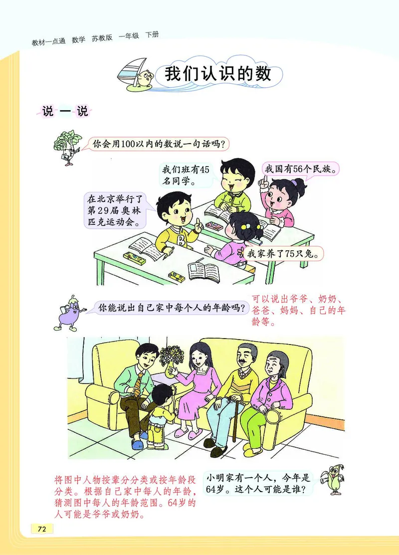 《教材一点通》数学1年级下册（SJ）_一年级上下册资料_小学一年级学习资料-25年更新版_1-04、小学一年级数学下册_1-4-2、练习题、作业、试题、试卷_苏教版_电子册类
