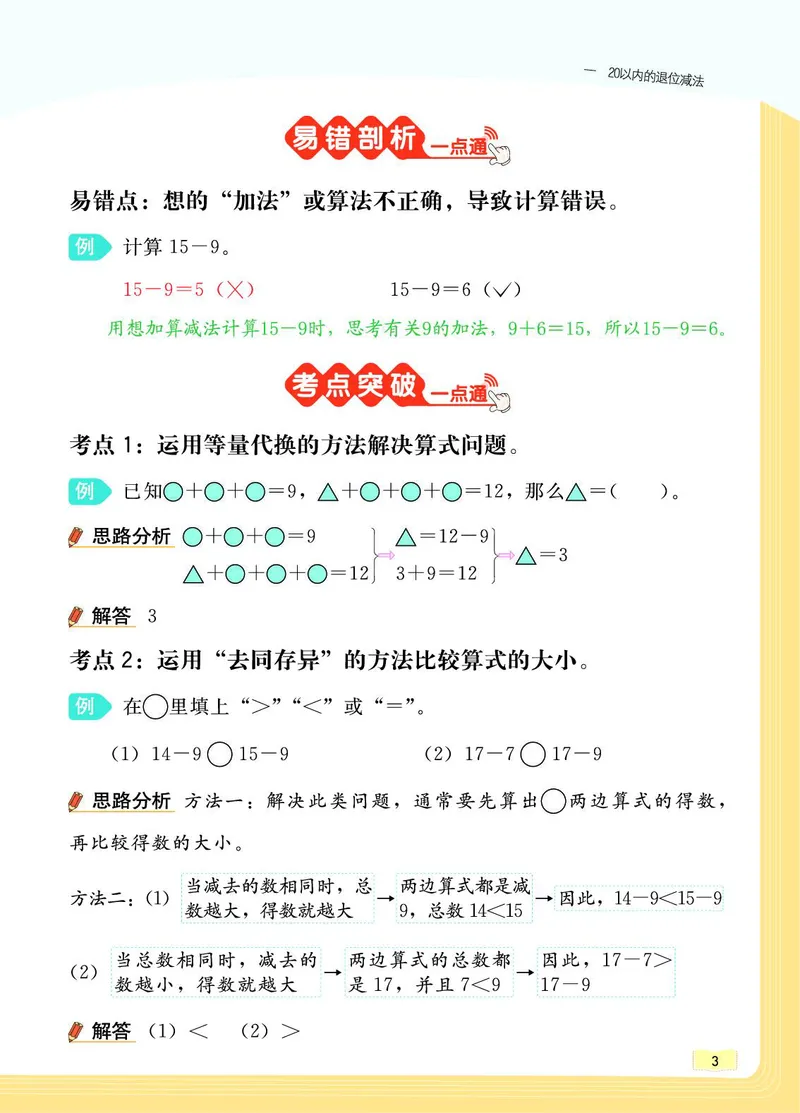 《教材一点通》数学1年级下册（SJ）_一年级上下册资料_小学一年级学习资料-25年更新版_1-04、小学一年级数学下册_1-4-2、练习题、作业、试题、试卷_苏教版_电子册类