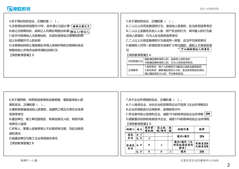 视频07&mdash;11集2025一建法规预测B卷讲义（可打印版）_2026年一建法规_2025年一建法规SVIP_05-考前密训✿央企特训✿机构普押_13-法规《预测AB卷》桂林RS_讲义