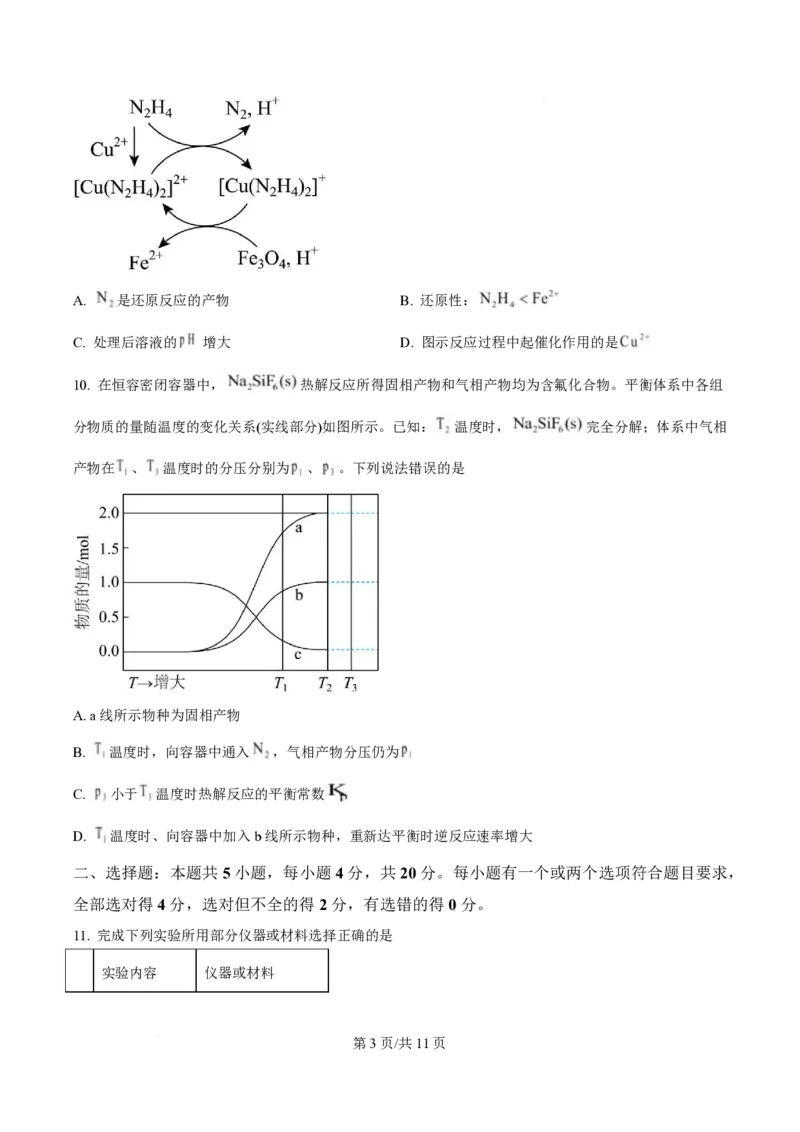 2025年高考化学试卷（山东卷）（空白卷）_历年高考真题合集_化学历年高考真题_新&middot;PDF版2008-2025&middot;高考化学真题_化学（按年份分类）2008-2025_2025&middot;高考化学真题