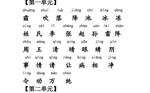 新一年级下册复习资料汇总x_一年级语文下册（统编版）_老课标资料_一下语文含教学视频_第一套_009-试题试卷word版可下载打印_总复习资料
