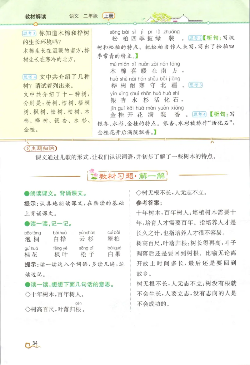 《教材解读》部编版语文2年级上册_二年级上下册资料_小学二年级学习资料-25年更新版_2-01、小学二年级语文上册_2-1-1、复习、知识点、归纳汇总_语文二（上）教材讲解+预习单