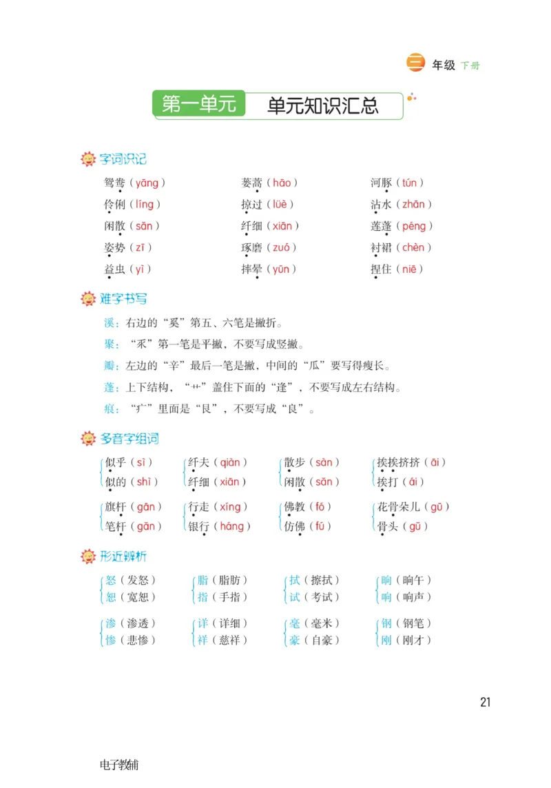 《博小优课堂笔记》语文3年级下册（RJ）_三年级上下册资料_小学三年级学习资料-25年更新版_3-02、小学三年级语文下册_3-2-2、练习题、作业、试题、试卷_电子册类