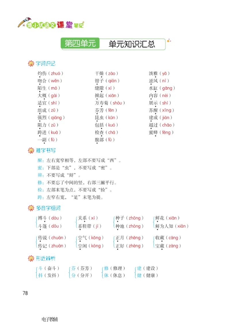 《博小优课堂笔记》语文3年级下册（RJ）_三年级上下册资料_小学三年级学习资料-25年更新版_3-02、小学三年级语文下册_3-2-2、练习题、作业、试题、试卷_电子册类