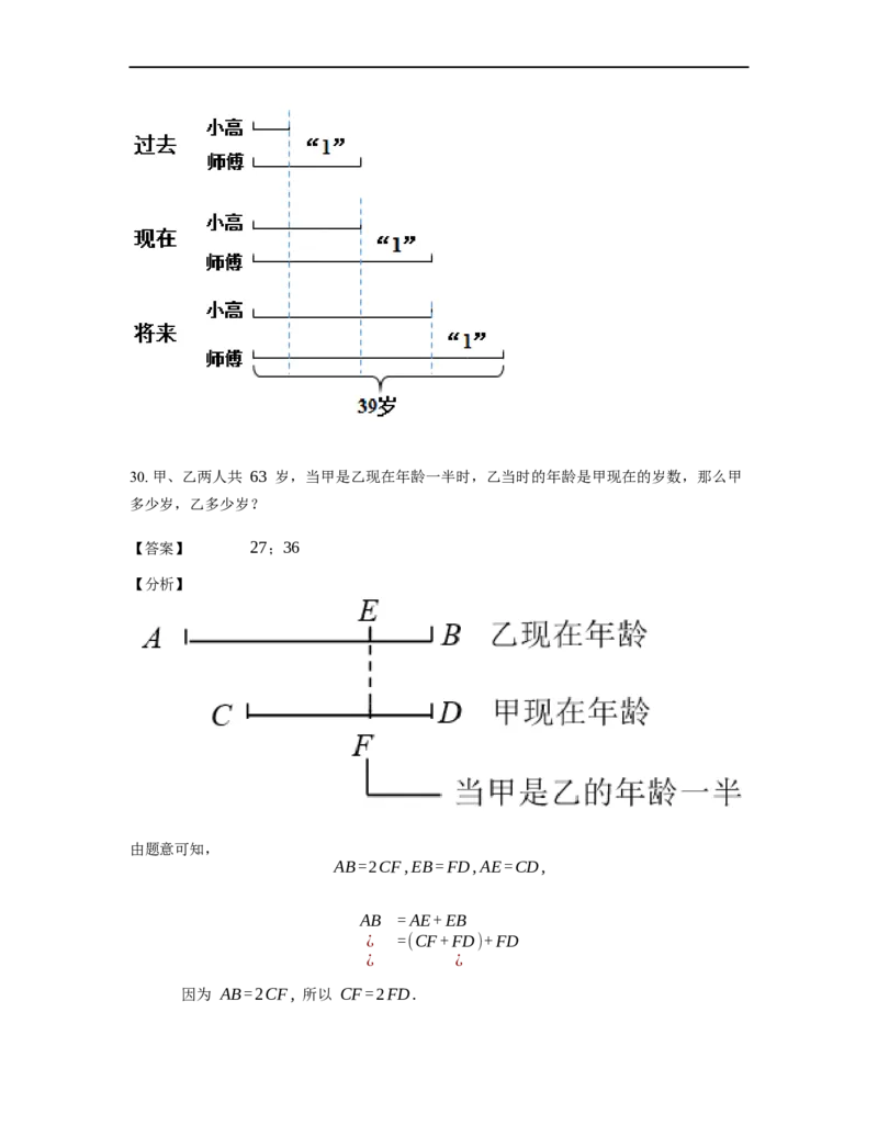 《应用题》经典年龄问题基本知识-3星题（含解析）全国通用版_小学数学母题大全一二三四五六年级上下册一题多解题母题解_《经典应用题》（含详解）