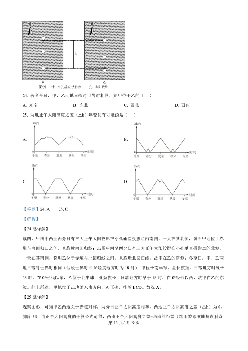 2025年高考地理试卷（浙江1月卷）（解析卷）_地理历年高考真题_新&middot;PDF版2008-2025&middot;高考地理真题_地理（按年份分类）2008-2025_2025&middot;地理高考真题