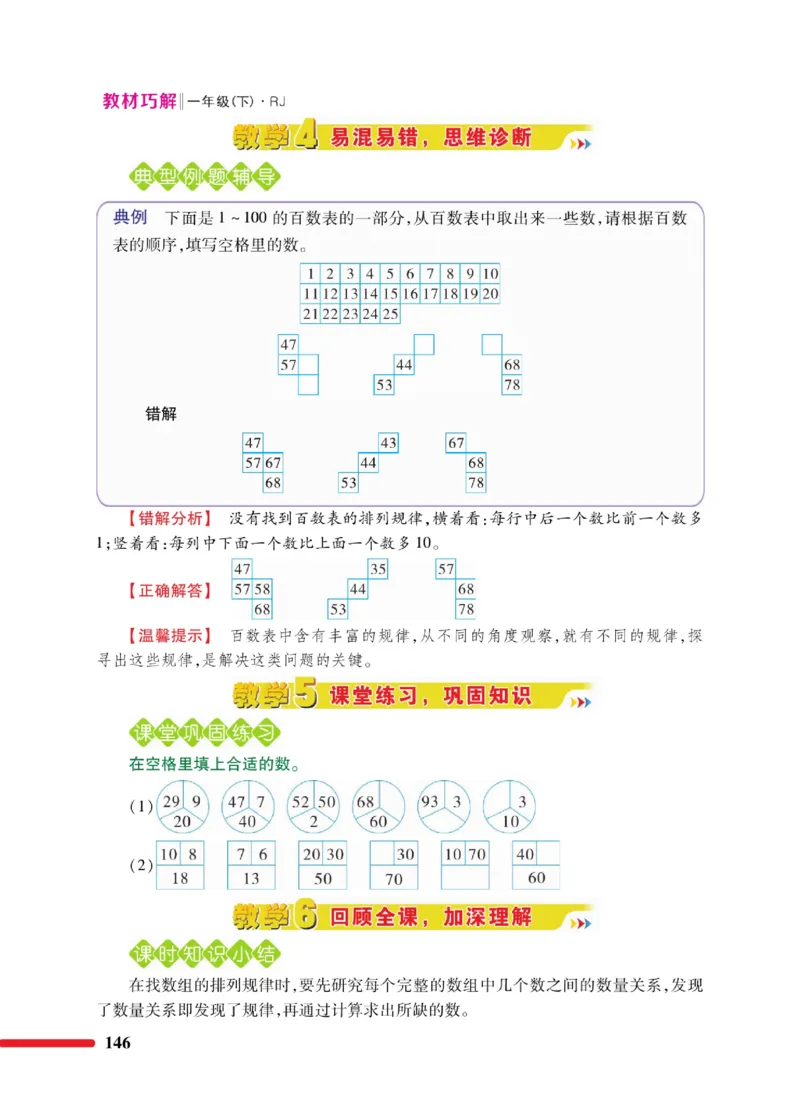 《教材巧解》数学1年级下册（RJ）_一年级上下册资料_小学一年级学习资料-25年更新版_1-04、小学一年级数学下册_1-4-2、练习题、作业、试题、试卷_人教版_电子册