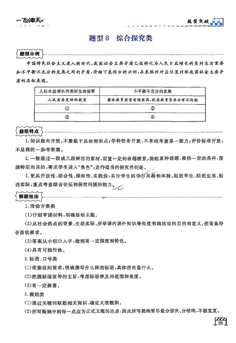 2025《一飞冲天&bull;高考抢分卷》政治考前20天_2025高中教辅（后续还会更新新习题试卷）_《一飞冲天高考抢分卷》2025版