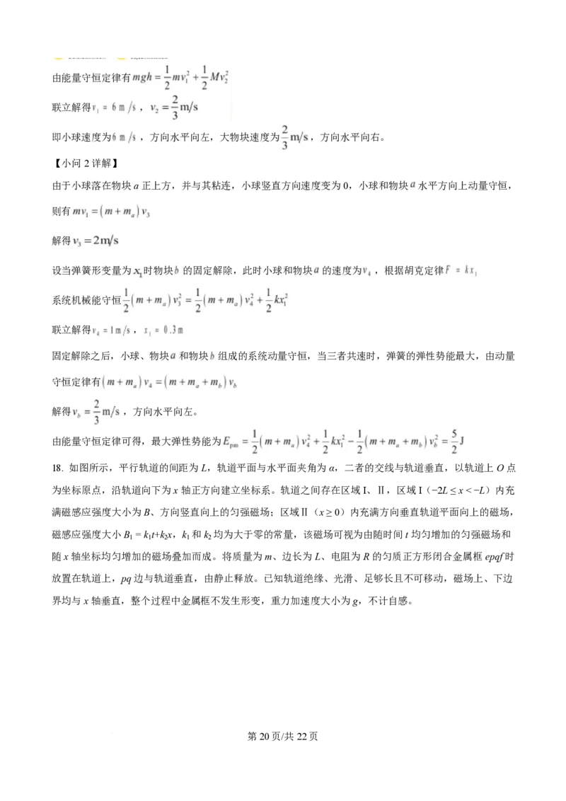 2025年高考物理试卷（山东卷）（解析卷）_物理历年高考真题_新&middot;PDF版2008-2025&middot;高考物理真题_物理（按年份分类）2008-2025_2025&middot;高考物理真题