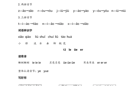 第四单元核心考点清单_一年级语文上册（统编版）_全套教学资源_课件+教案_4.第四单元_单元复习_第四单元知识小结