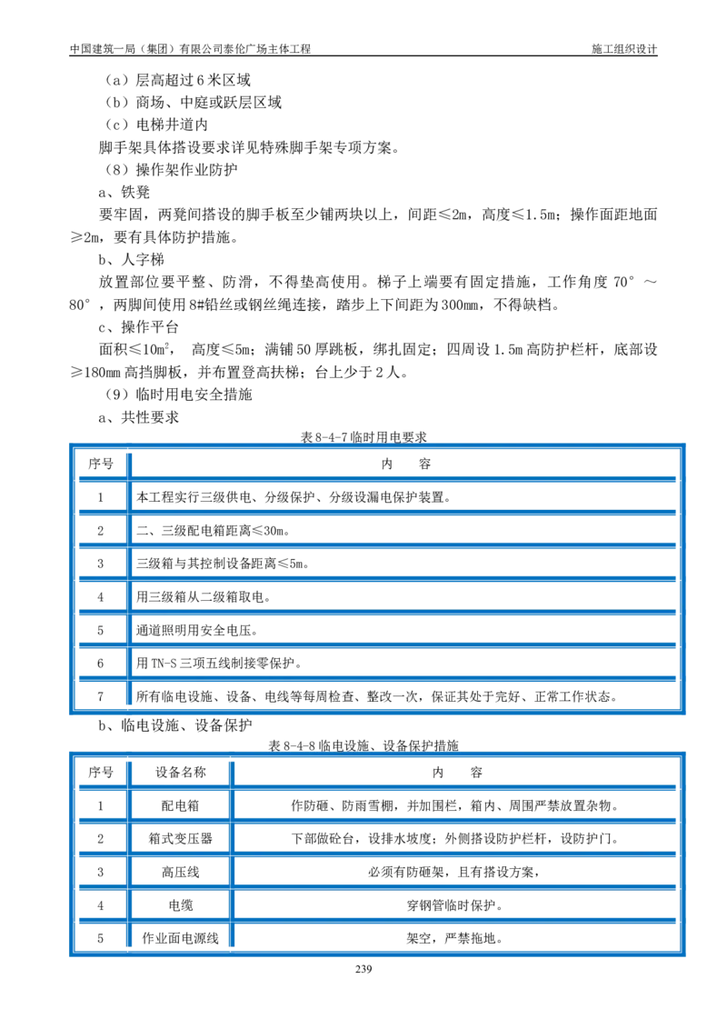 施工组织总设计-泰伦广场主体工程_2021-2023年优秀施组方案_施工组织设计_施组20-泰伦广场施工组织设计_1、施工组织总设计-泰伦广场主体工程