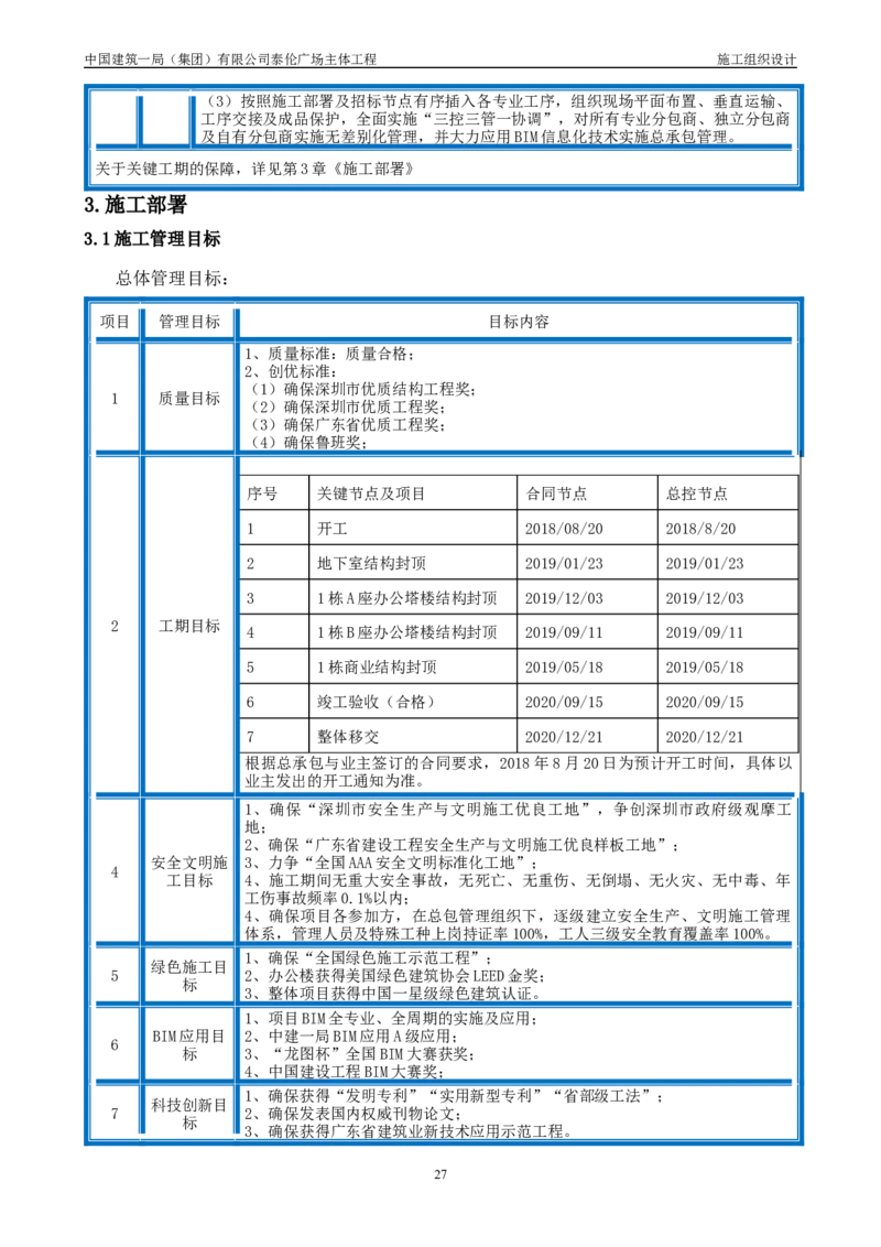 施工组织总设计-泰伦广场主体工程_2021-2023年优秀施组方案_施工组织设计_施组20-泰伦广场施工组织设计_1、施工组织总设计-泰伦广场主体工程