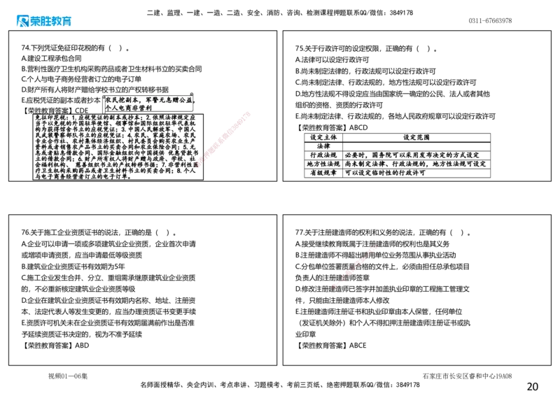 视频01&mdash;06集2025一建法规预测A卷讲义（可打印版）_2026年一建法规_2025年一建法规SVIP_05-考前密训✿央企特训✿机构普押_13-法规《预测AB卷》桂林RS_讲义