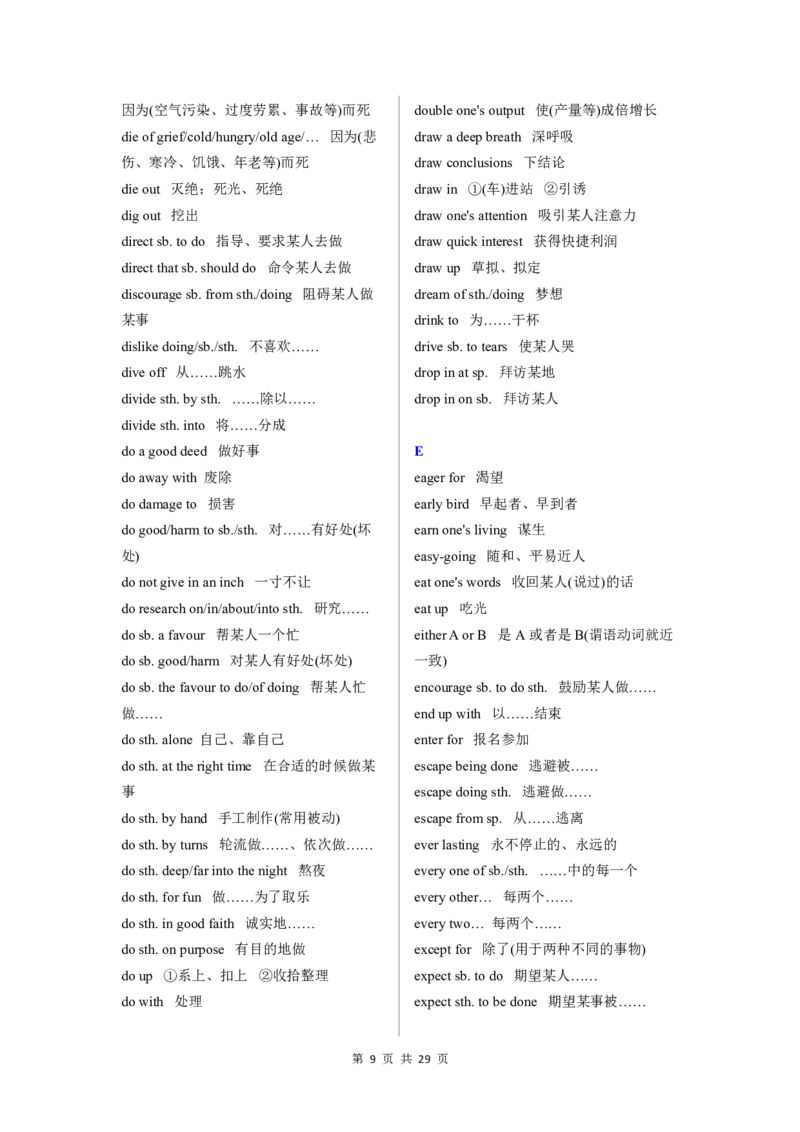 英语18高中英语重点短语汇总_S054高中英语备考必备学习资料包