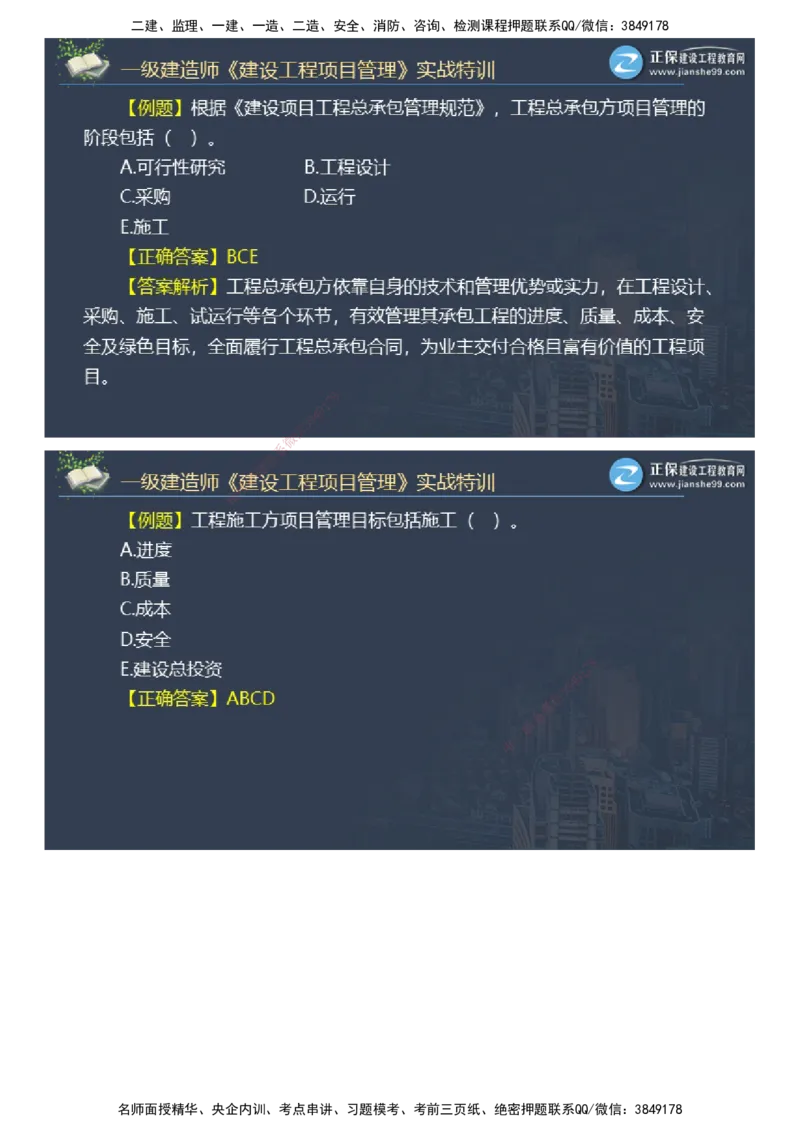 课件_2026年一级建造师_2026年一建管理_2025年一建管理SVIP_03-习题精析✿实战特训✿模考通关_21-管理《实战特训直播》李娜JG推荐