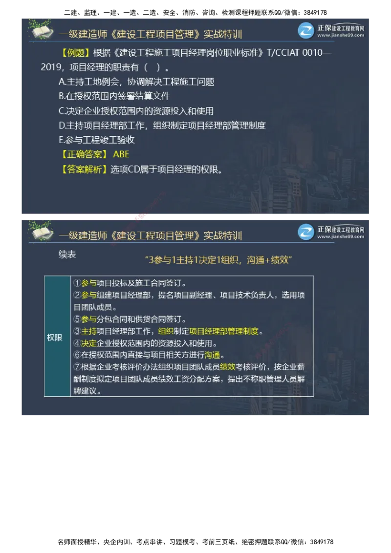 课件_2026年一级建造师_2026年一建管理_2025年一建管理SVIP_03-习题精析✿实战特训✿模考通关_21-管理《实战特训直播》李娜JG推荐